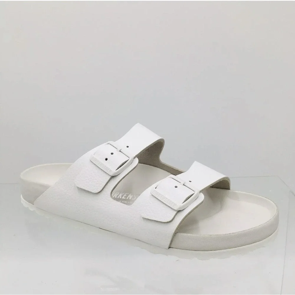 Birkenstock Arizona Exquisite - White Leather- Men's Sandals EU 42 US 9- 9.5 R - Picture 6 of 12